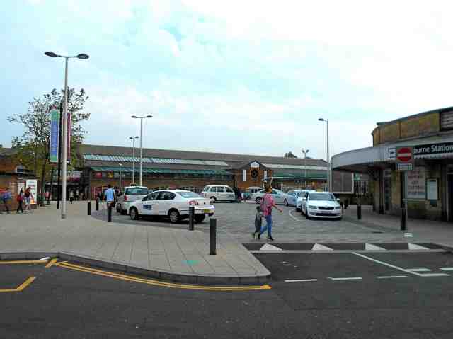 ...and the apron at the front of the station is a big improvement...